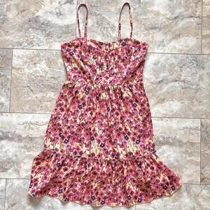 Fossil Sun Dress Floral Pattern Sz M Spaghetti Strap Sleeveless Spring Summer